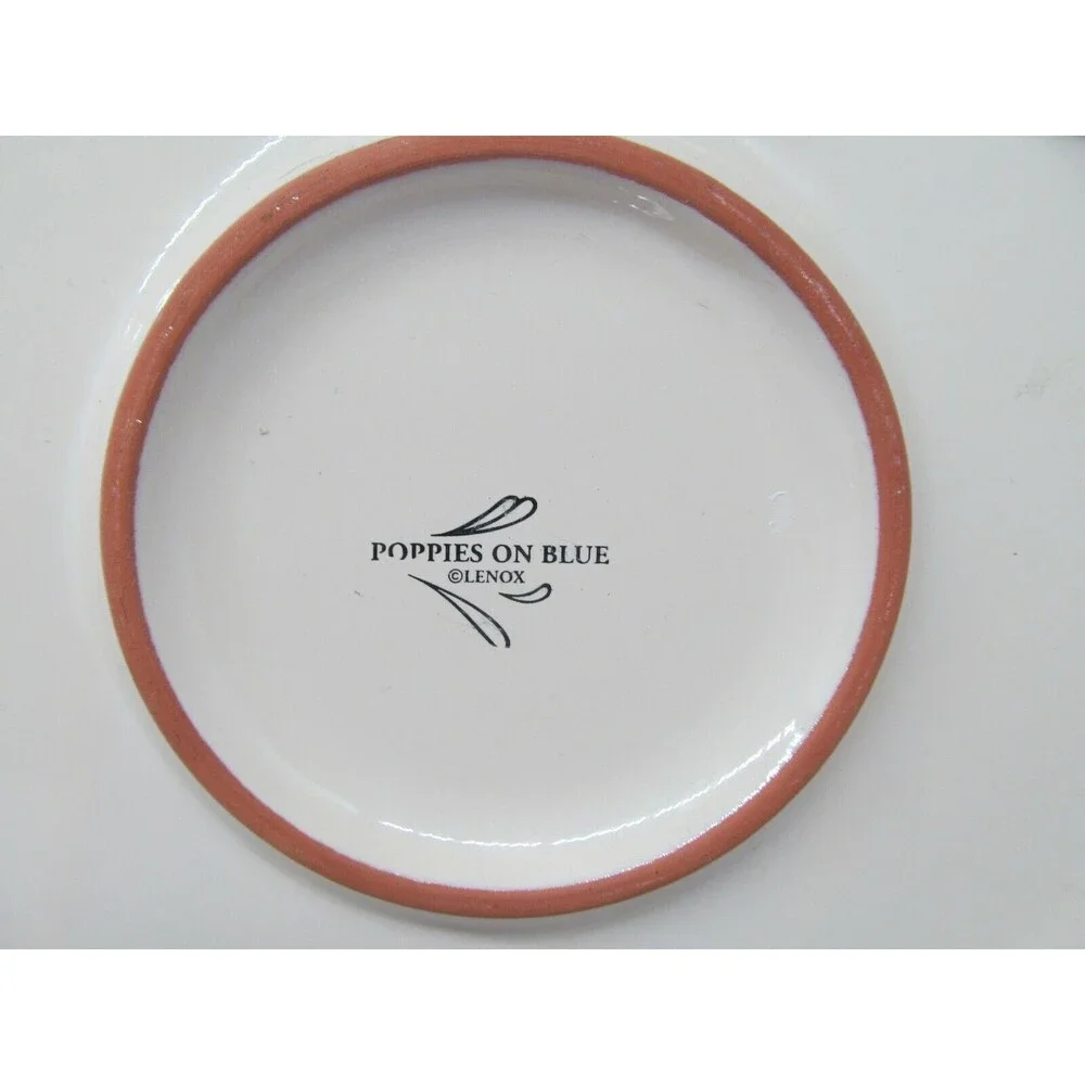 Lenox Poppies on Blue Terra Cotta Trivet bundle of 2